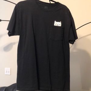Cat Middle Finger Pocket Tee